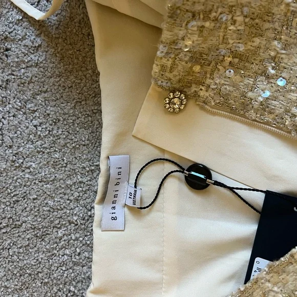 NEW Gianni Bini Sequin Tweed Jacket and skirt matching set - Picture 8 of 13